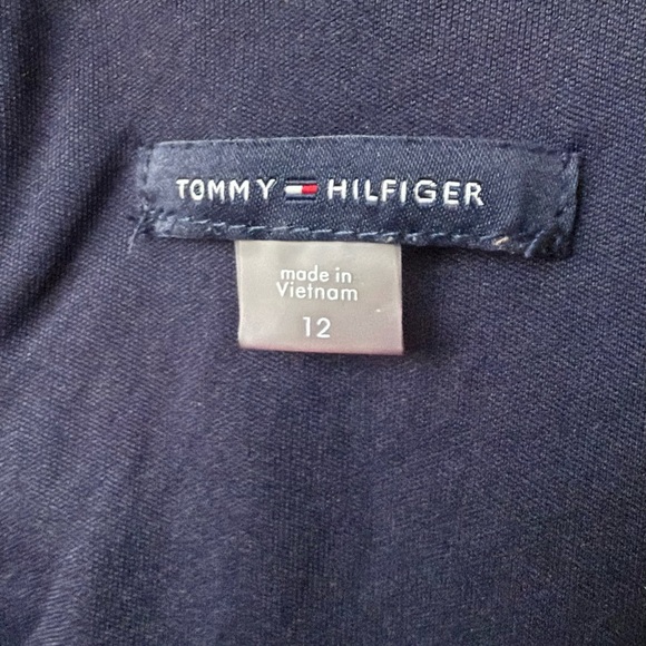 Tommy Hilfiger Navy Floral Chiffon Sleeveless Shift Dress - Size 12 - Picture 6 of 6